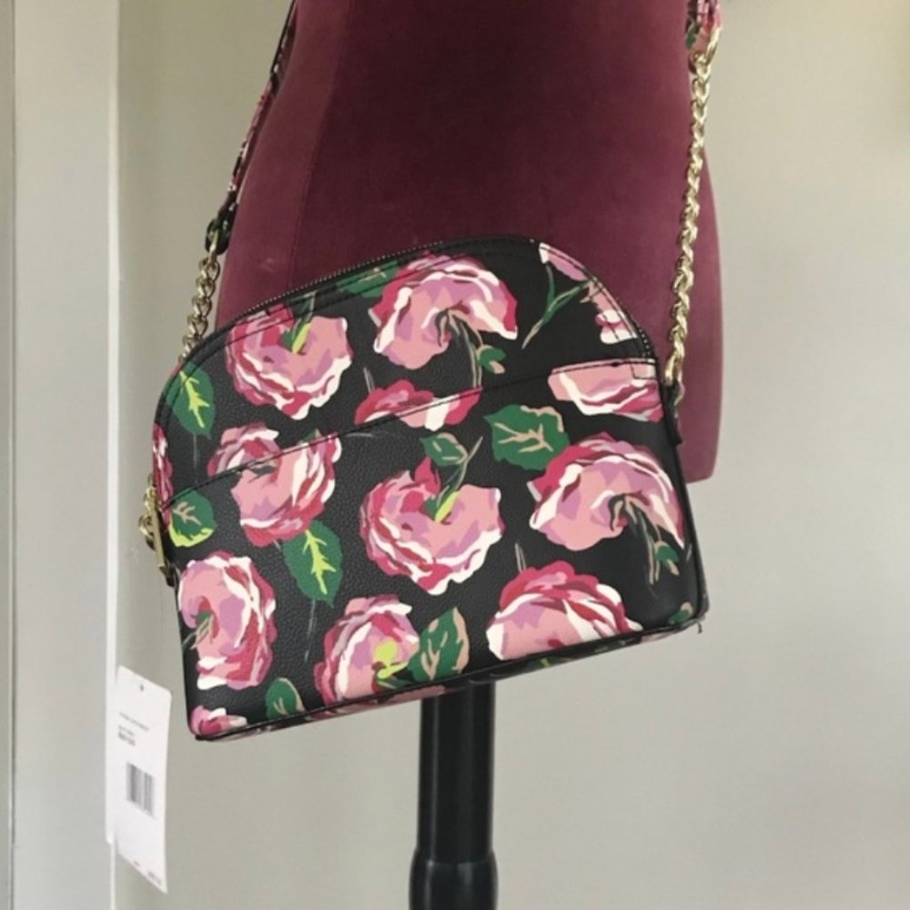 Betsey Johnson Black Crossbody with Roses